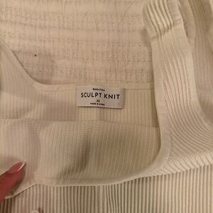 Aritzia Sculpt Knit Ivory Tank